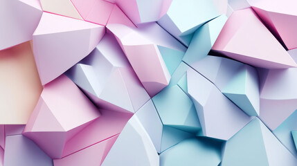 Obraz premium Abstract Arrangement: The geometric shapes are arranged in a way that creates visual interest without adhering to conventional patterns or structures. 