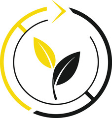 minimal wave with hand holding leaf Eco friendly illustration techniques for green graphics
