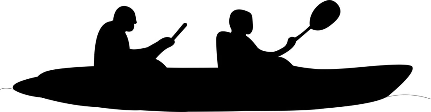 recommend clip art: 
                    Canoe boat rower silhouette water sport adventure