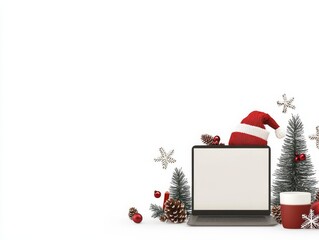 Holiday marketing campaign, Christmas-themed email templates, flat design illustration