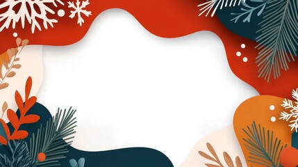 Merry Christmas sale, festive banners with snowflakes, flat design illustration