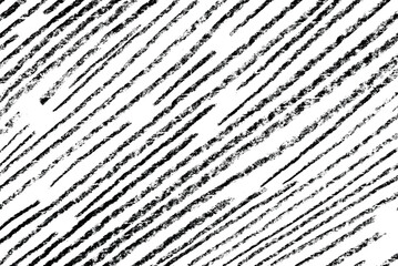 Diagonal black lines with a rough, texture appearance on a white background. Dynamic abstract pattern