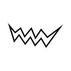 Smile icon vector. Evil smile illustration sign. Smile for pumpkin symbol or logo.