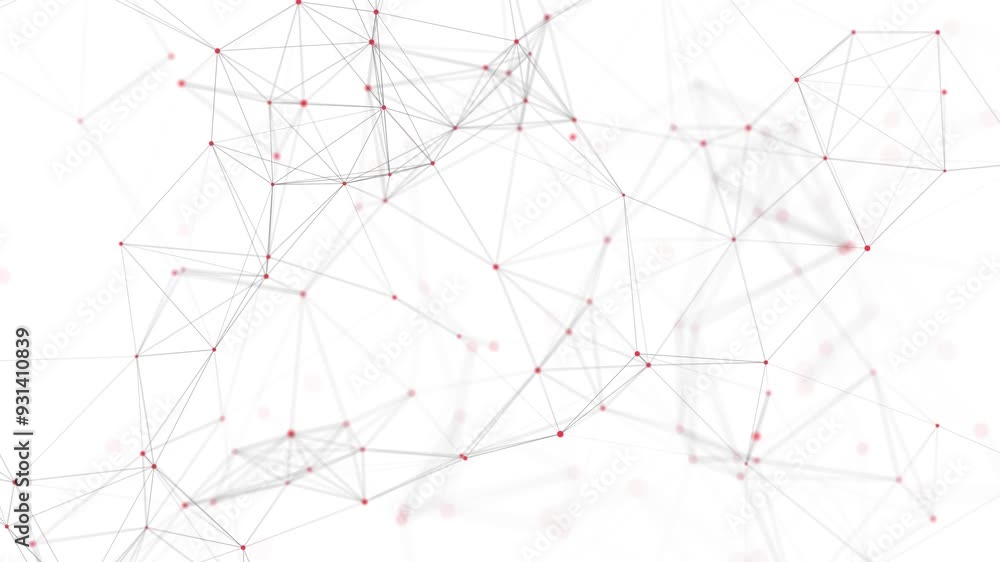 Poster abstract polygonal space with dots and lines motion. data technology and scientific illustration. 3d