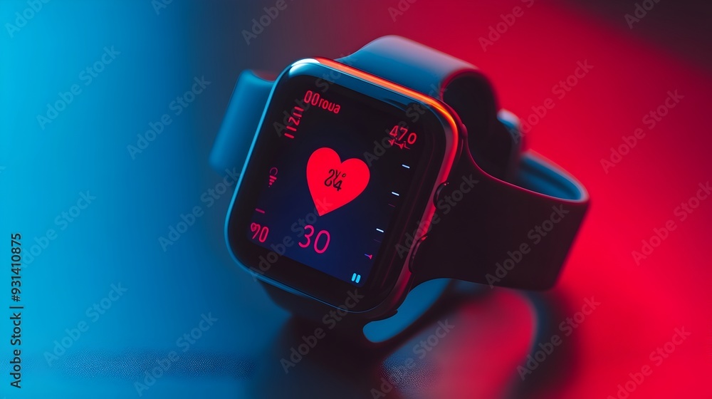 Aufkleber sleek and sophisticated smartwatch displaying comprehensive health metrics for personalized wellness