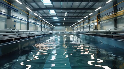 Massive indoor aquaculture facility, sustainable fishing,