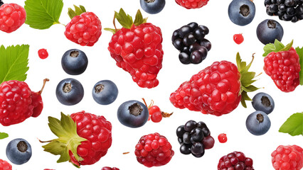 Blueberries and raspberries