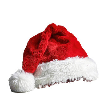 recommend clip art: red Santa hats on white background