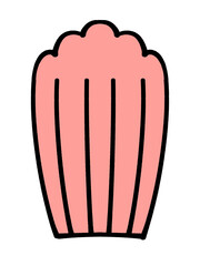 かわいいマドレーヌのイラスト素材