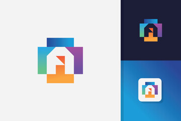 Obraz premium initial letter a technology logo design vector template