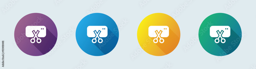Poster edit solid icon in flat design style. editing tool signs vector illustration.