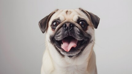 Funny dog isolated on white. 