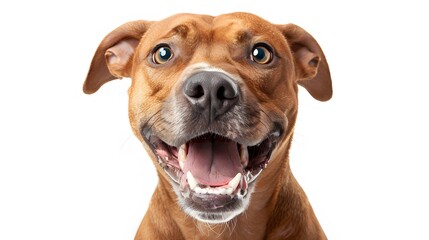 Obraz premium Funny dog isolated on white. 