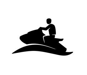 Jet Ski Rider Vector Icon