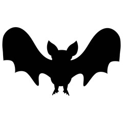 halloween bat, vector silhouette illustration