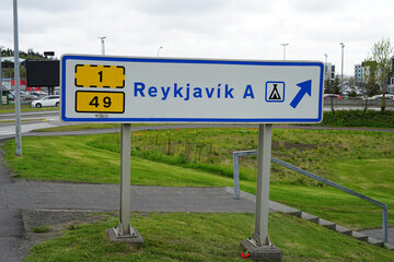 Reykjavik, Iceland - Nesbraut highway Ring Road A direction to route 1 Vesturlandsvegur and 49 is a major traffic artery to Capital Region