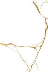 Golden Kintsugi Crack Pattern