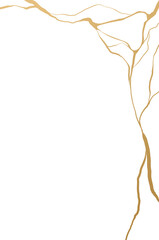 Golden Kintsugi Crack Pattern