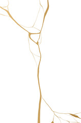 Golden Kintsugi Crack Pattern