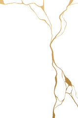 Golden Kintsugi Crack Pattern