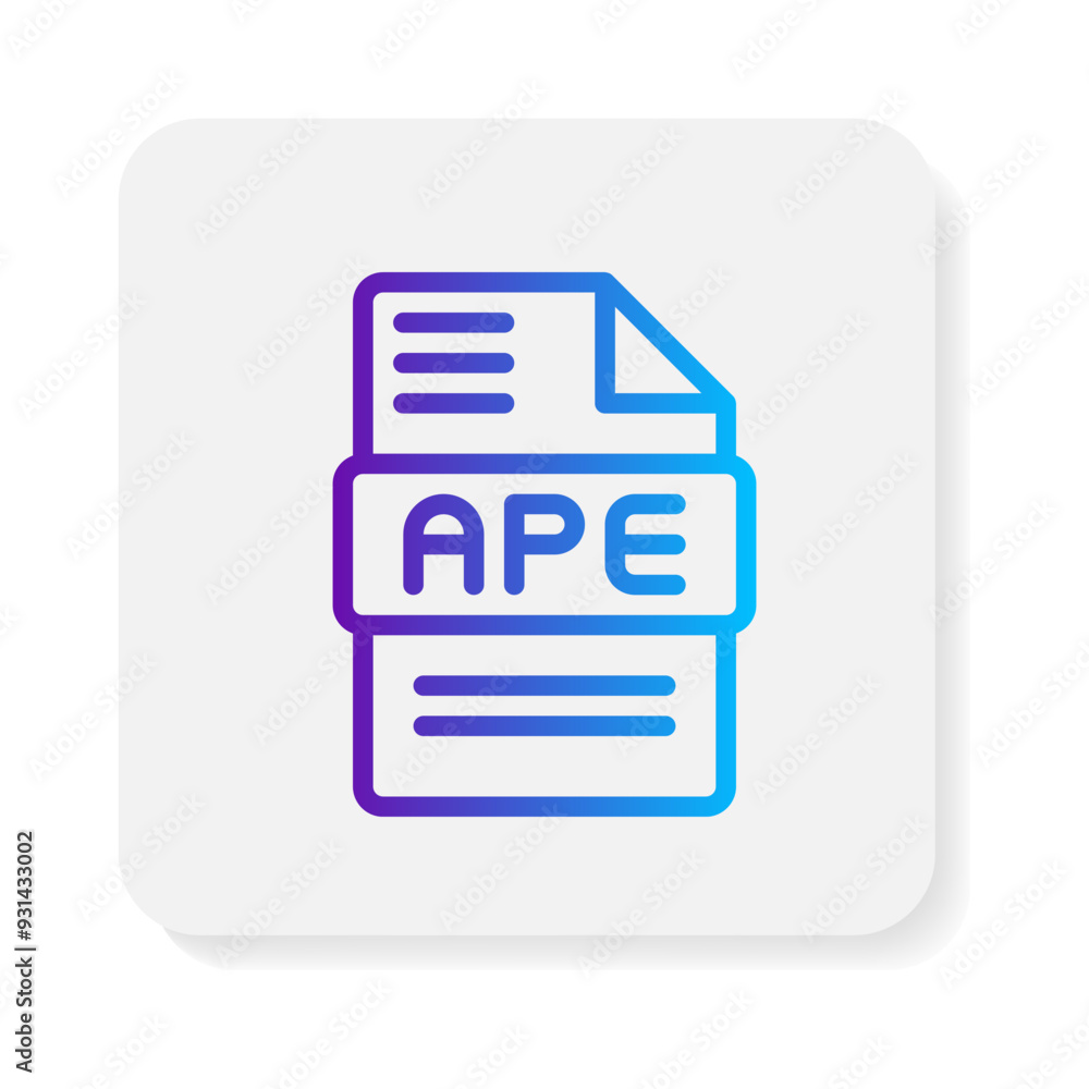 Aufkleber monkey document file flat icons. format files type,extension, symbol icon. can be used for website, 