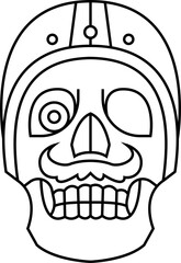 Futuristic Skull with Helmet Illustration