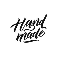 Hand made, vector black text isolated on white background.