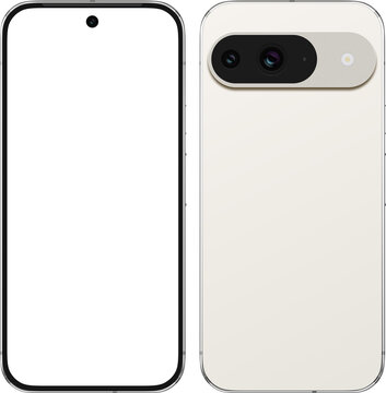 android smartphone mockup. google pixel 9 realistic mockup