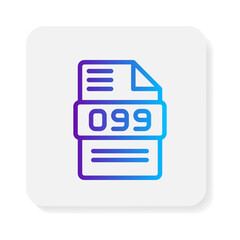 Ogg document file type flat icons. Vector illustration.