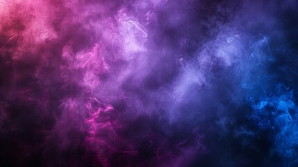 Black dark deep purple violet blue pink magenta fuchsia sky Storm rain cloud Fog smoke mist steam Gloomy night dramatic ominous sky Fantasy universe mystic Or spooky evil nightmare hor : Generative AI