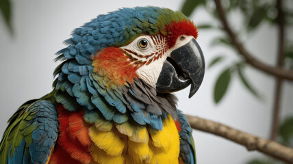 Fototapeta premium blue and yellow macaw