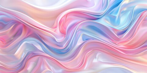 Gentle Pastel Wavy Fabric in Pink, Blue, and Lavender Tones. Pastel  abstract background.