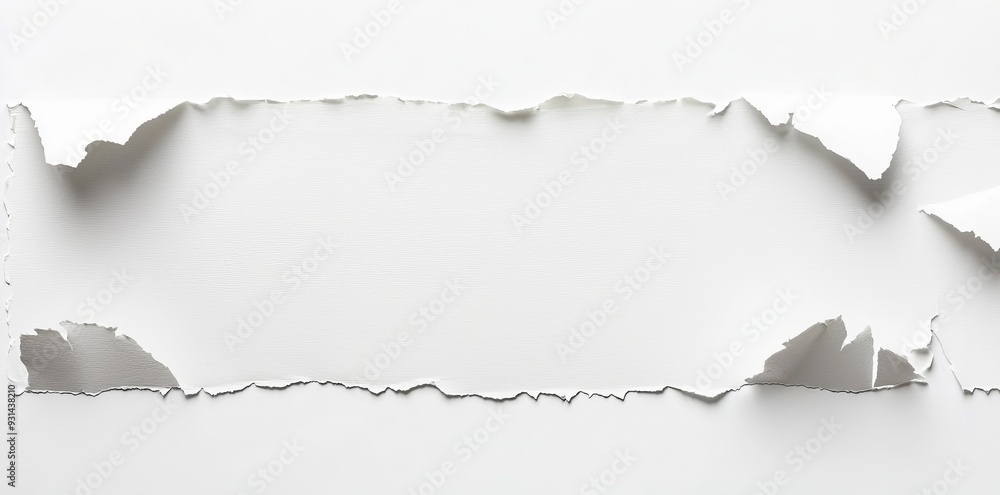 Poster paper torn and ripped on a transparent or white background for creative designs and backgrounds with
