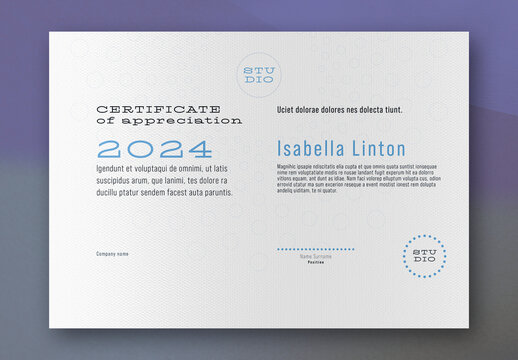 Colorful Geometric Landscape Certificate Layout