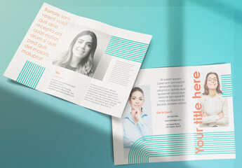 Colorful Geometric and Abstract Tri-Fold Brochure Layout