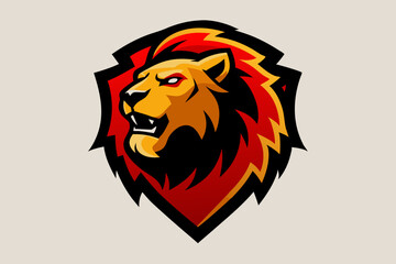 Fototapeta premium Lion Game Sticker Logo