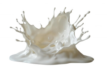 Fototapeta premium A dynamic splash of white liquid artfully captured, showcasing the beauty of motion and fluidity in a minimalistic style.