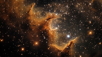 A serene view of a distant star cluster with tightly packed stars glowing brightly.