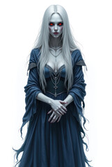 Naklejka premium Cursed Noblewoman of Dark Fantasy , dark fantasy aesthetic, high-detail illustration, epic fantasy artwork, character concept art, rich color palette, dark and gritty style.