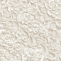 エレガントなブライダルレース模様パターン