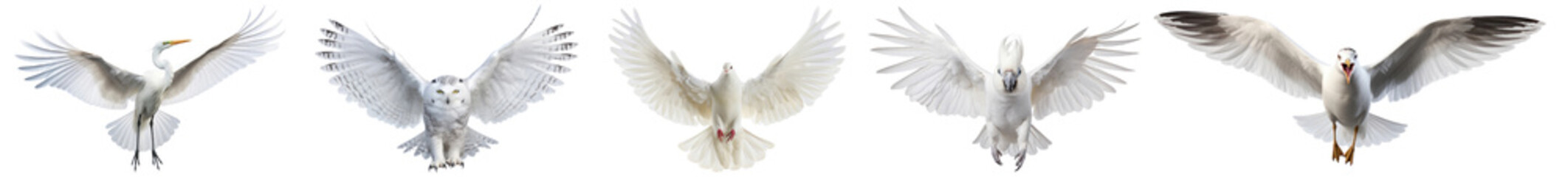 Obraz premium Animal flying bird png cut out element set