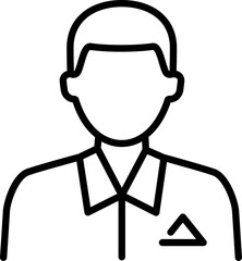 Employee icon. Linear style. Business symbol.