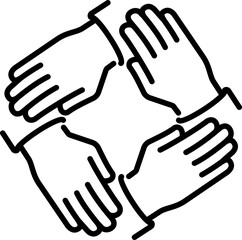 Obraz premium Handshake icon. Partnership symbol. Linear style.