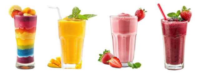 Smoothie png cut out element set