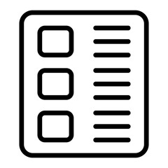 Checklist Vector Line Icon