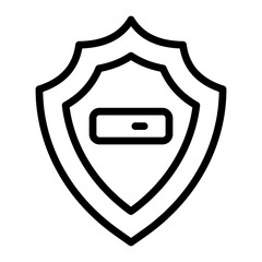 Data Protection Vector Line Icon