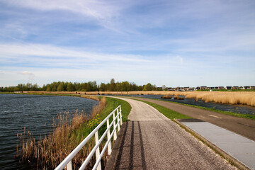 The Zevenhuizerplas created from sand extraction for construction and grown into a nature reserve...