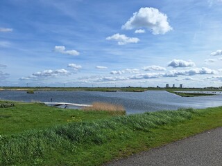 Water storage area Eendragtspolder, also used as willem-alexander rowing course in zevenhuizen