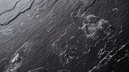 Naklejka premium Close-up of black paper showing fine white marks and a rough texture