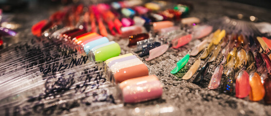 Samples of varnishes lie on the Stone Table